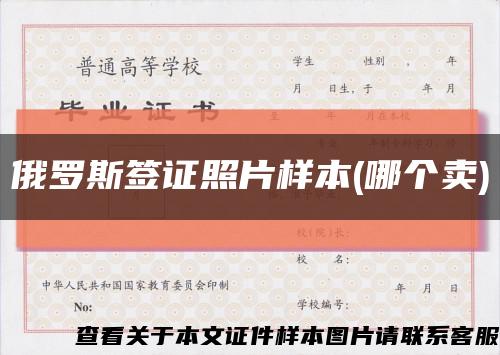 俄罗斯签证照片样本(哪个卖)缩略图