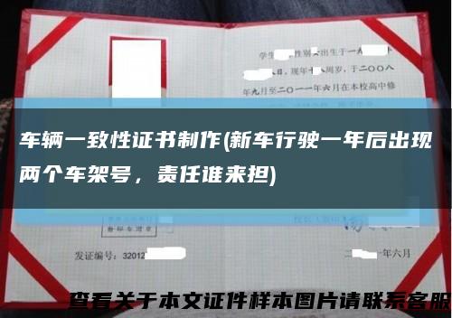 车辆一致性证书制作(新车行驶一年后出现两个车架号，责任谁来担)缩略图
