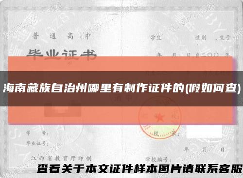 海南藏族自治州哪里有制作证件的(假如何查)缩略图