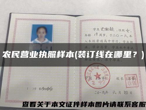 农民营业执照样本(装订线在哪里？)缩略图