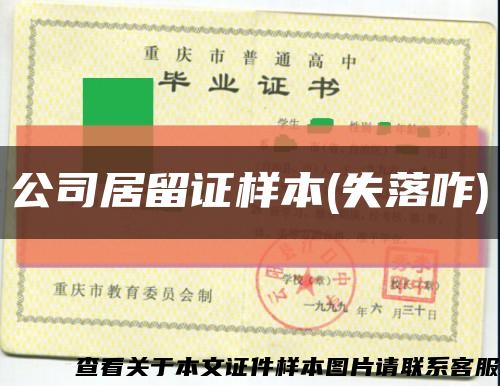 公司居留证样本(失落咋)缩略图