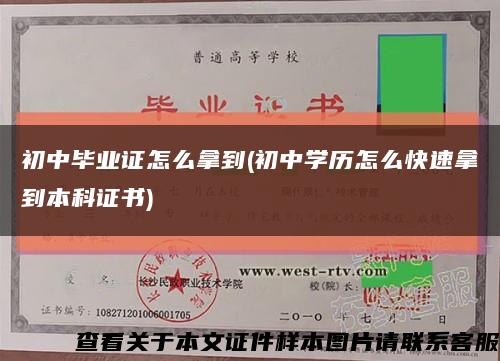 初中毕业证怎么拿到(初中学历怎么快速拿到本科证书)缩略图