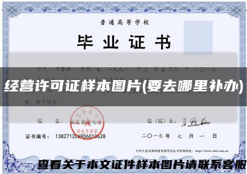 经营许可证样本图片(要去哪里补办)缩略图