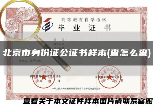 北京市身份证公证书样本(查怎么查)缩略图