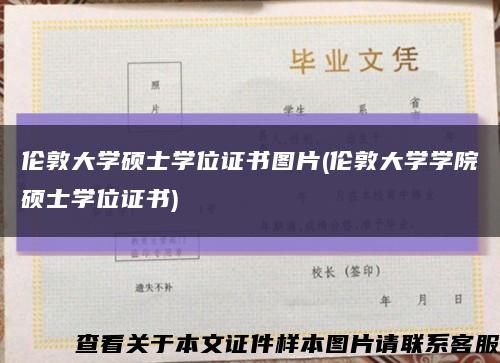 伦敦大学硕士学位证书图片(伦敦大学学院硕士学位证书)缩略图