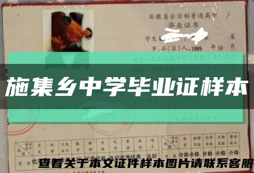 施集乡中学毕业证样本缩略图