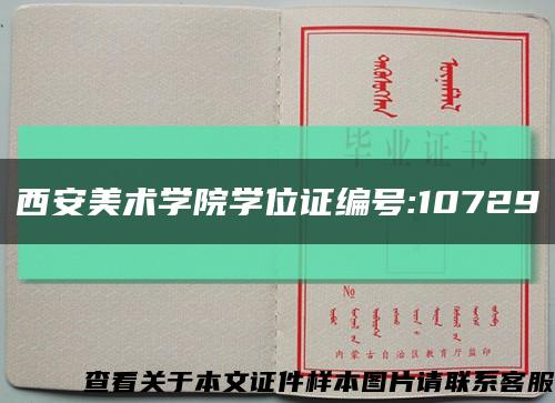 西安美术学院学位证编号:10729缩略图