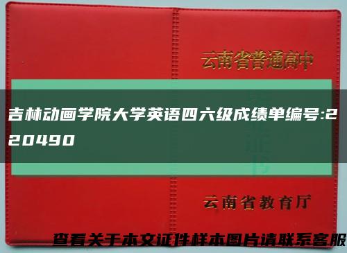 吉林动画学院大学英语四六级成绩单编号:220490缩略图