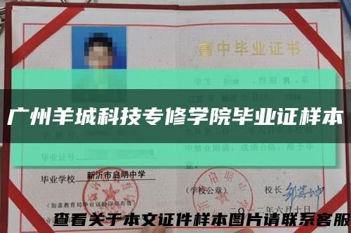 广州羊城科技专修学院毕业证样本缩略图