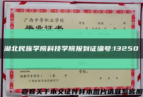 湖北民族学院科技学院报到证编号:13250缩略图