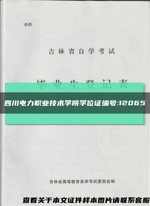 四川电力职业技术学院学位证编号:12065缩略图