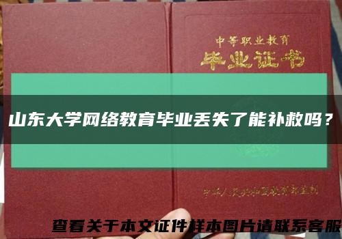 山东大学网络教育毕业丢失了能补救吗？缩略图