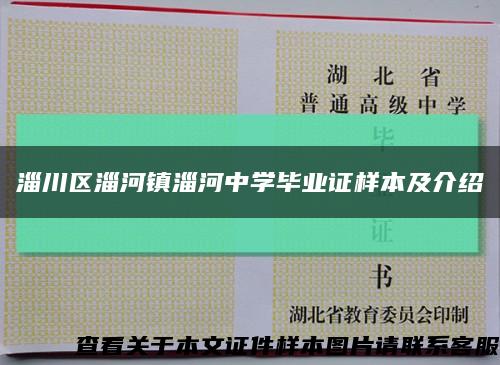 淄川区淄河镇淄河中学毕业证样本及介绍缩略图