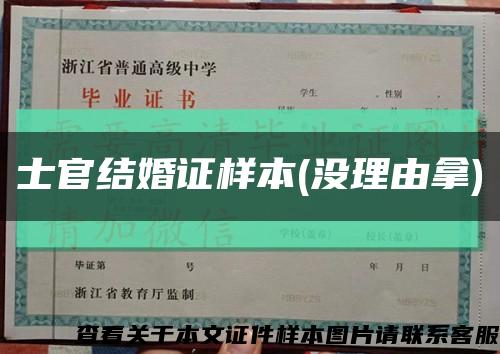士官结婚证样本(没理由拿)缩略图