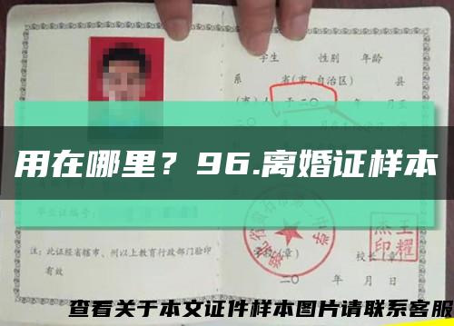 用在哪里？96.离婚证样本缩略图