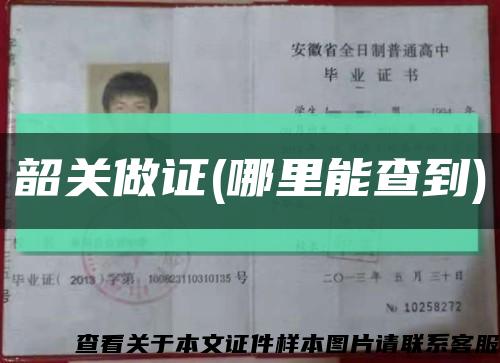 韶关做证(哪里能查到)缩略图