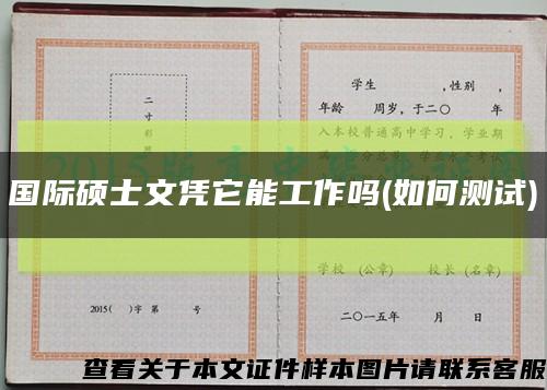 国际硕士文凭它能工作吗(如何测试)缩略图
