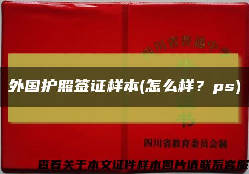 外国护照签证样本(怎么样？ps)缩略图