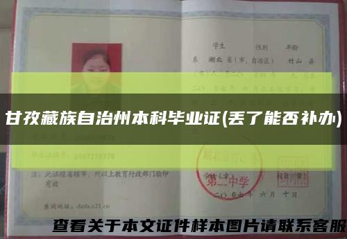 甘孜藏族自治州本科毕业证(丢了能否补办)缩略图