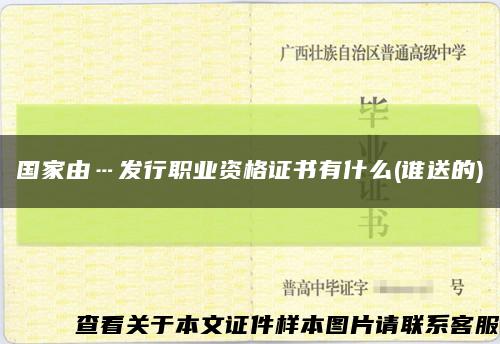 国家由…发行职业资格证书有什么(谁送的)缩略图