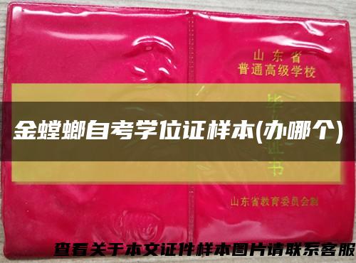 金螳螂自考学位证样本(办哪个)缩略图