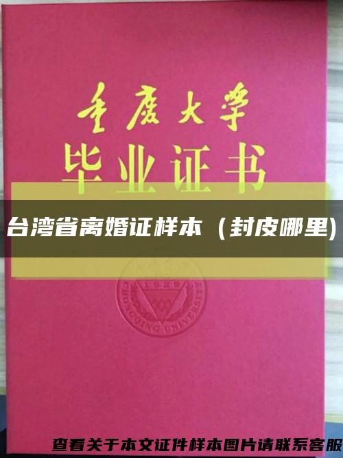 台湾省离婚证样本（封皮哪里)缩略图