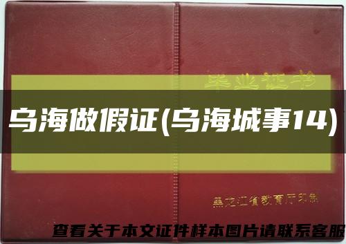 乌海做假证(乌海城事14)缩略图