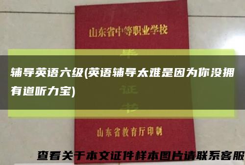 辅导英语六级(英语辅导太难是因为你没拥有道听力宝)缩略图