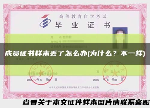 成员证书样本丢了怎么办(为什么？不一样)缩略图