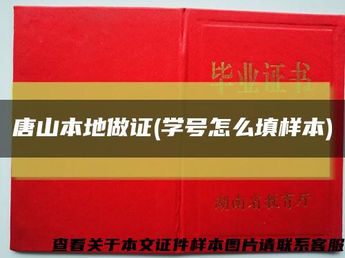 唐山本地做证(学号怎么填样本)缩略图