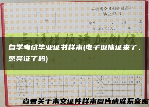 自学考试毕业证书样本(电子退休证来了，您亮证了吗)缩略图