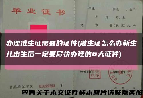 办理准生证需要的证件(准生证怎么办新生儿出生后一定要尽快办理的6大证件)缩略图