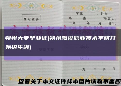 朔州大专毕业证(朔州陶瓷职业技术学院开始招生啦)缩略图