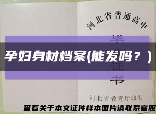 孕妇身材档案(能发吗？)缩略图