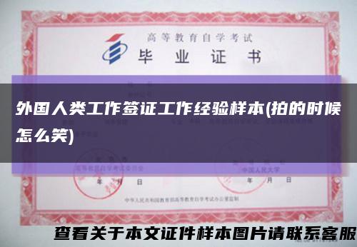 外国人类工作签证工作经验样本(拍的时候怎么笑)缩略图