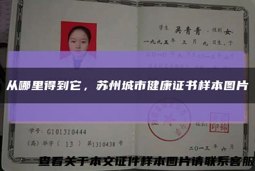 从哪里得到它，苏州城市健康证书样本图片缩略图
