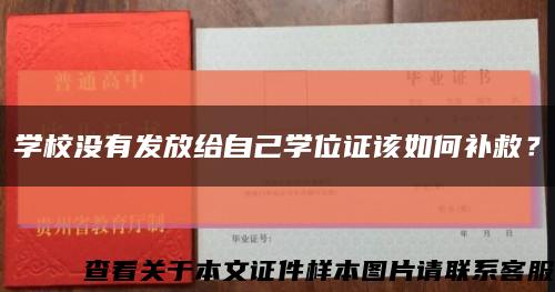 学校没有发放给自己学位证该如何补救？缩略图