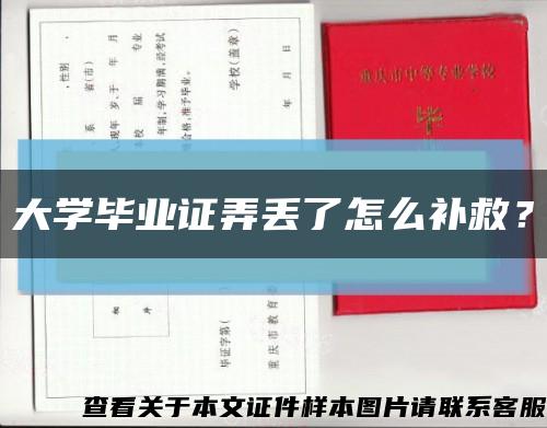 大学毕业证弄丢了怎么补救？缩略图