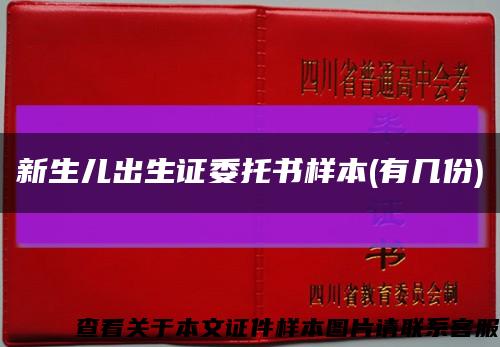 新生儿出生证委托书样本(有几份)缩略图