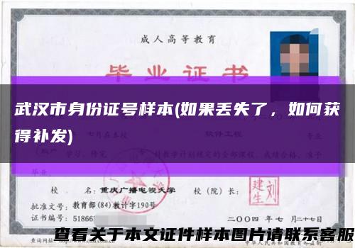 武汉市身份证号样本(如果丢失了，如何获得补发)缩略图