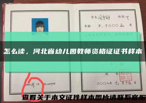怎么读，河北省幼儿园教师资格证证书样本缩略图