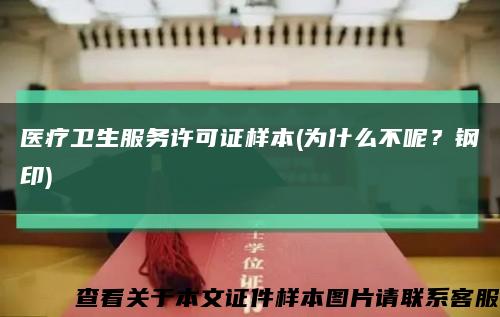 医疗卫生服务许可证样本(为什么不呢？钢印)缩略图