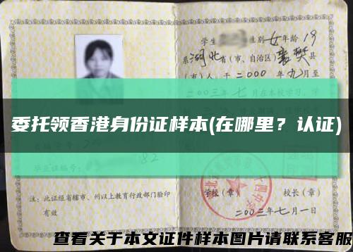 委托领香港身份证样本(在哪里？认证)缩略图