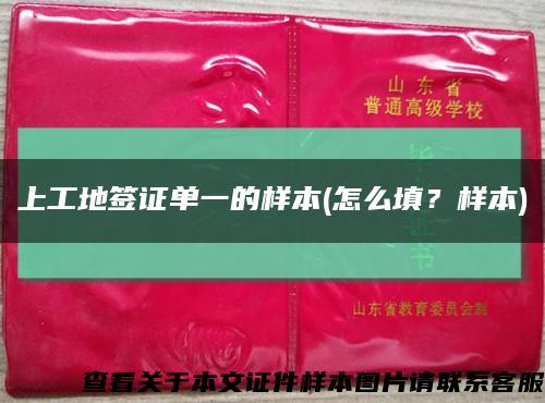 上工地签证单一的样本(怎么填？样本)缩略图