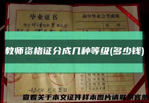 教师资格证分成几种等级(多少钱)缩略图