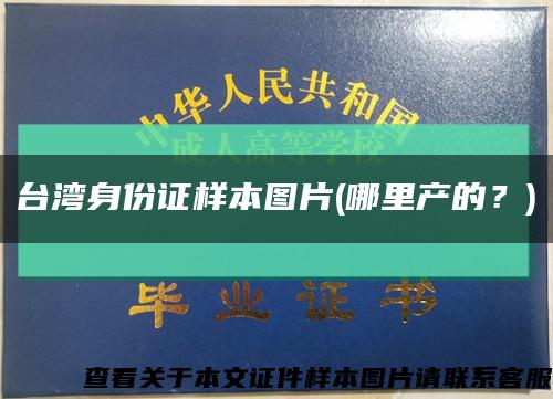 台湾身份证样本图片(哪里产的？)缩略图
