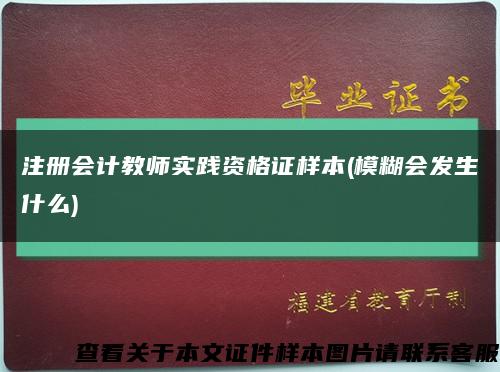 注册会计教师实践资格证样本(模糊会发生什么)缩略图