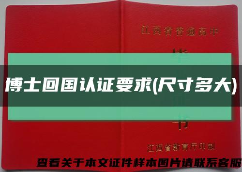 博士回国认证要求(尺寸多大)缩略图