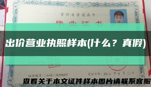 出价营业执照样本(什么？真假)缩略图