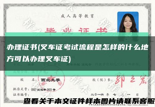 办理证书(叉车证考试流程是怎样的什么地方可以办理叉车证)缩略图